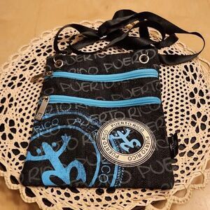 Robin Ruth Puerto Rico turquiose and black crossbody